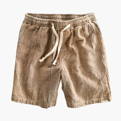 Men's Elastic Waist Shorts Drawstring Closure - Fashinoza