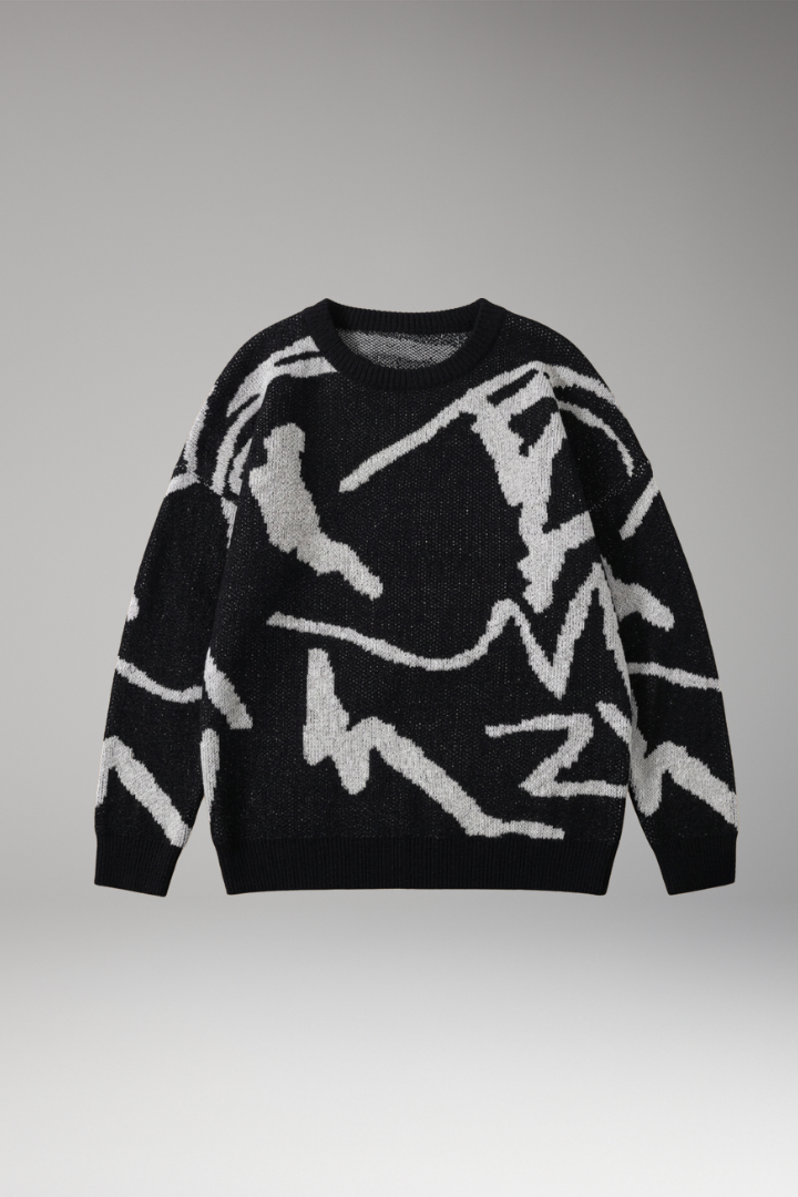 Men's Crew Neck Long Sleeve Sweater - 
Fashinoza