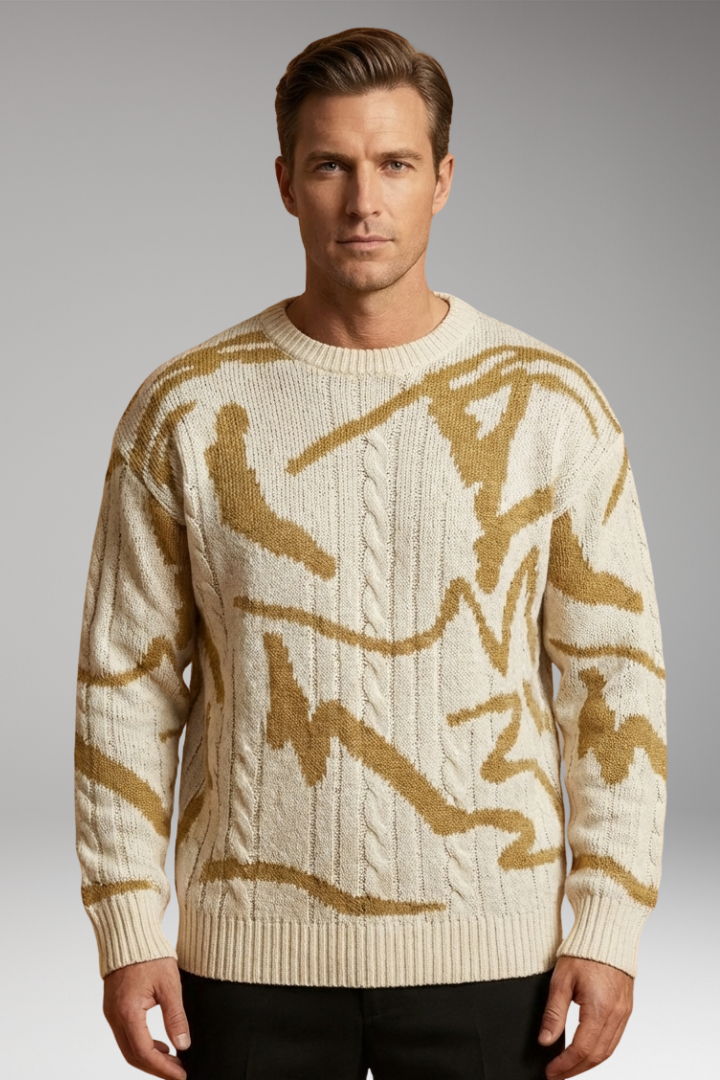 Men's Crew Neck Long Sleeve Sweater