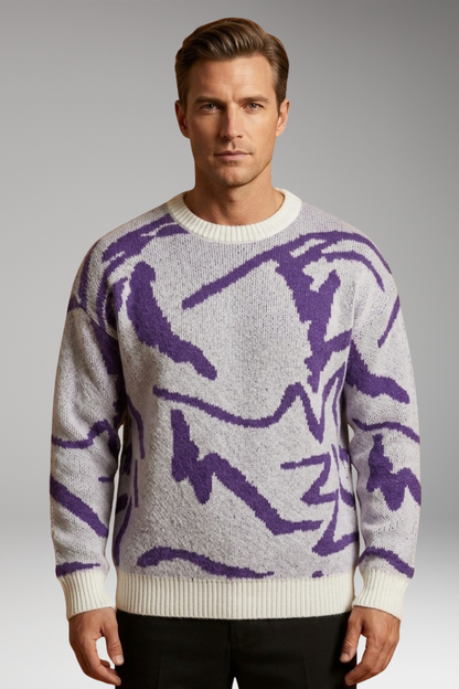 Men's Crew Neck Long Sleeve Sweater