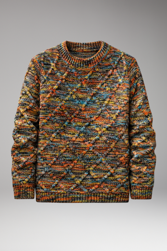 Men's Diamond Pattern Sweater - 
Fashinoza