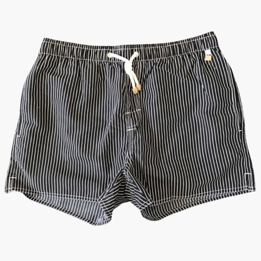Men's Striped Swim Shorts Adjustable Drawstring - Fashinoza