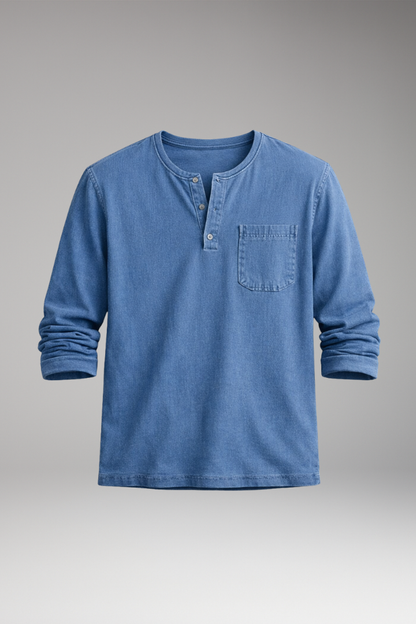 Men's Round Neck T-Shirt With Chest Pocket - 
Fashinoza