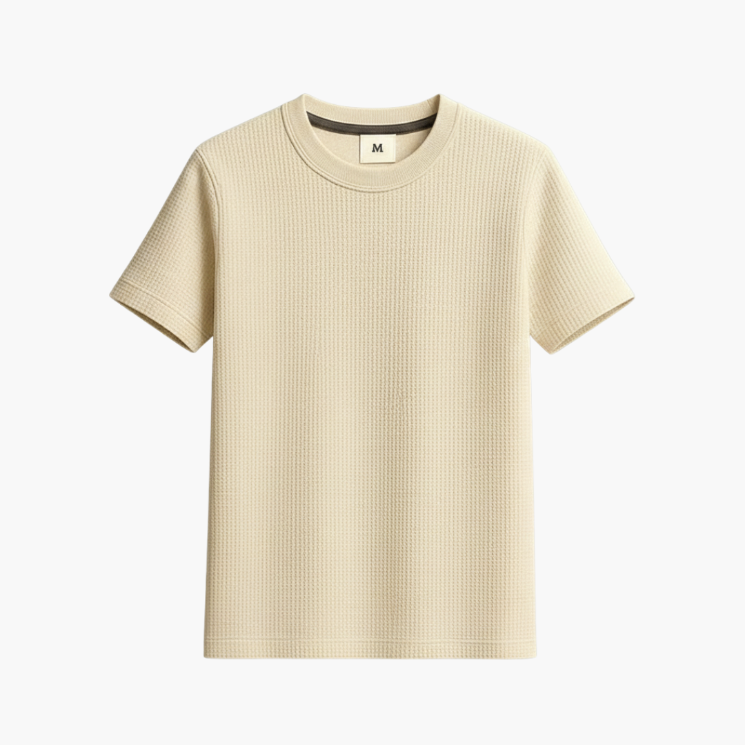 Men's Waffle Knit T-Shirt - Fashinoza
