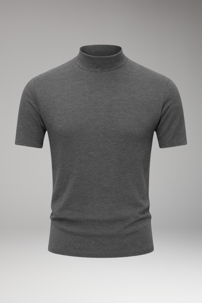 Men's Short Sleeve High Collar T-Shirt - 
Fashinoza