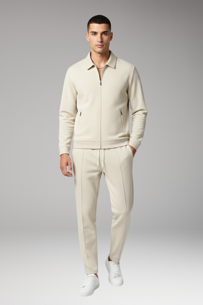 Men's Tracksuit Set Zip Jacket Tapered Trousers