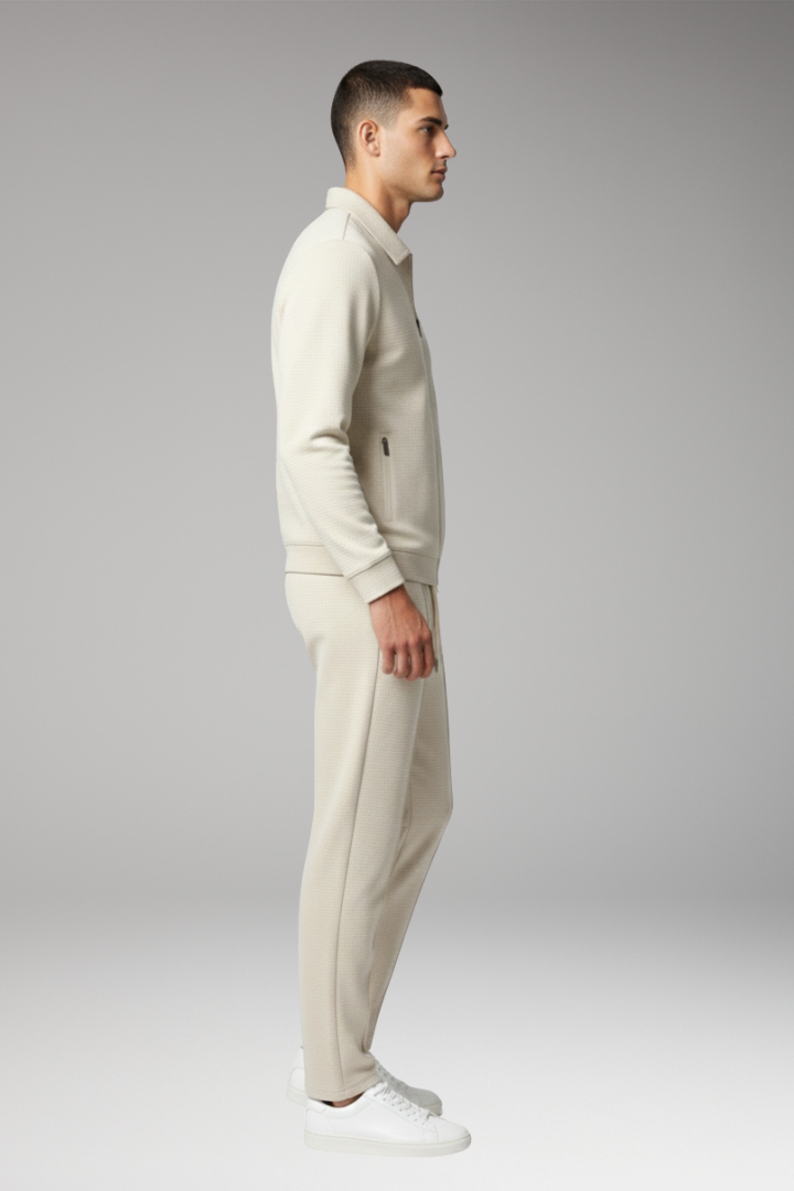 Men's Tracksuit Set Zip Jacket Tapered Trousers