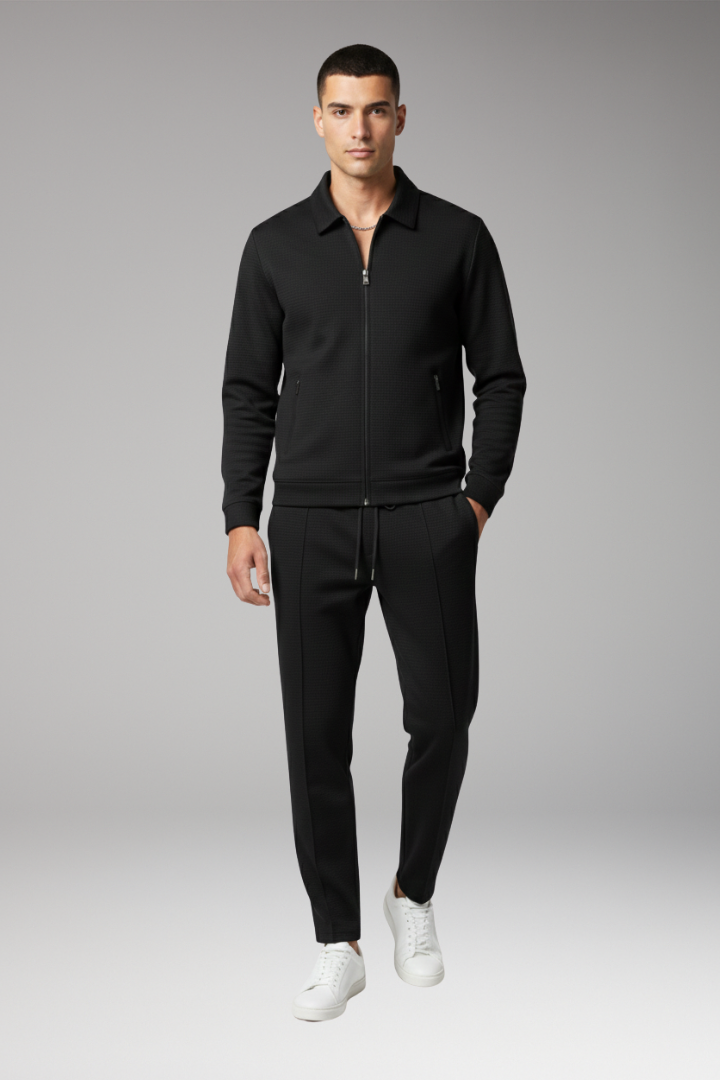 Men's Tracksuit Set Zip Jacket Tapered Trousers