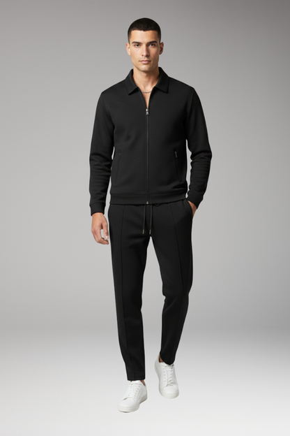 Men's Tracksuit Set Zip Jacket Tapered Trousers