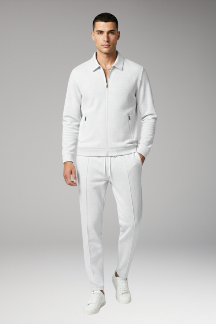 Men's Tracksuit Set Zip Jacket Tapered Trousers