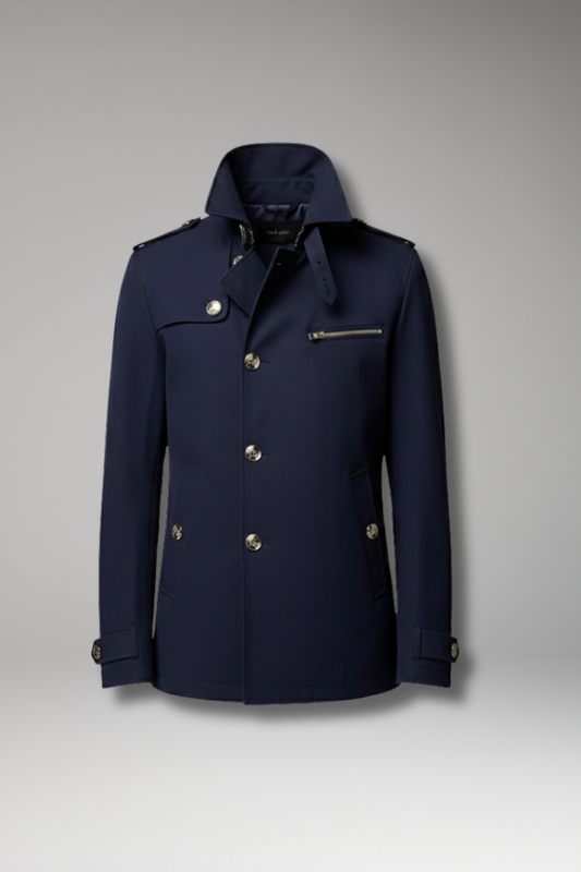 Men's Trench Coat Button Front Closure - 
Fashinoza
