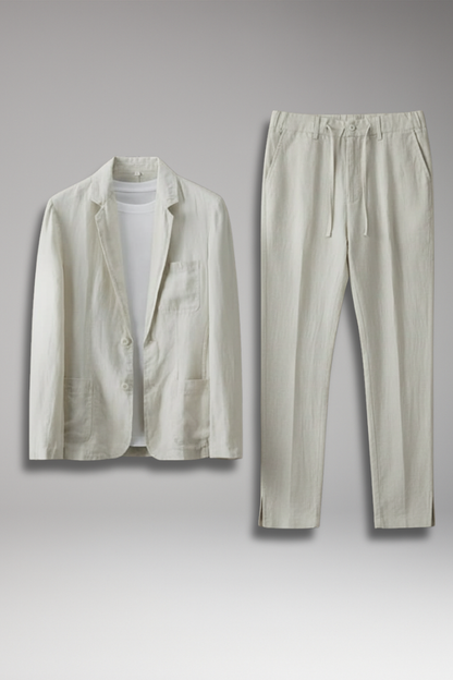Men's Blazer Suit Elastic Pants Set - 
Fashinoza