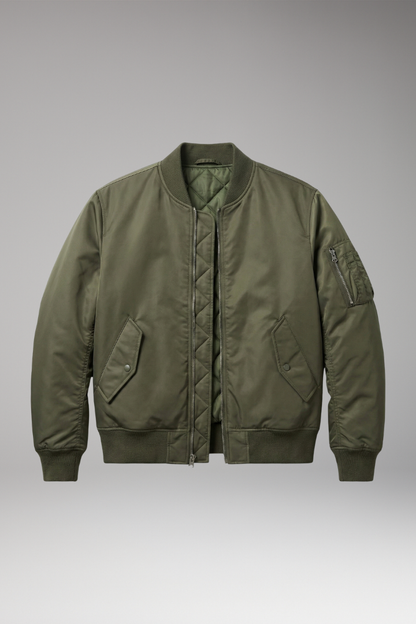 Men's Bomber Jacket Zipper Multi Pockets - 
Fashinoza