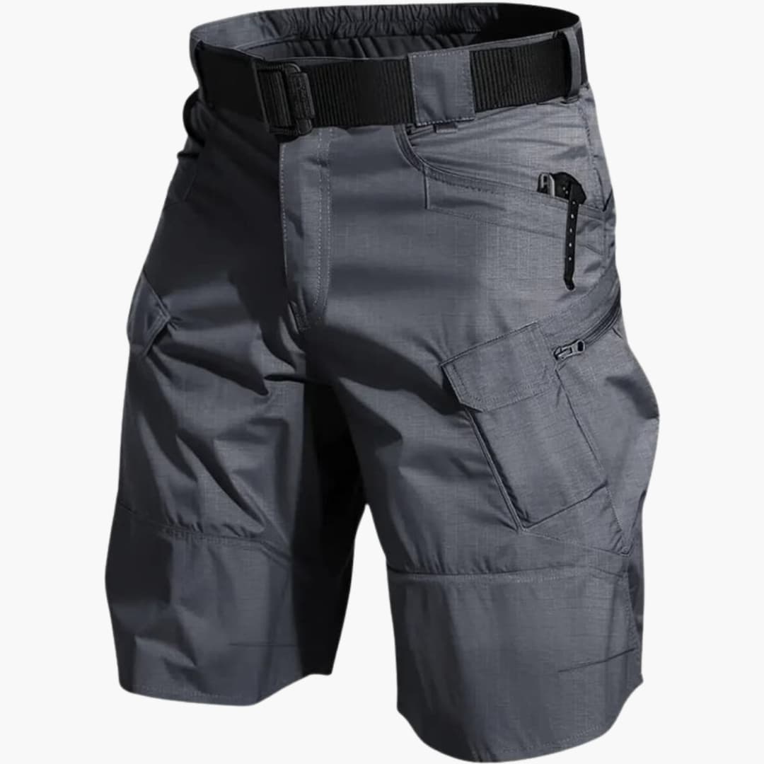Men's Utility Shorts Elastic Waist Flap Pockets - Fashinoza