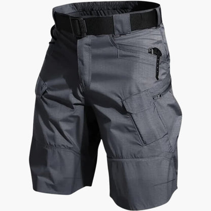 Men's Utility Shorts Elastic Waist Flap Pockets - Fashinoza