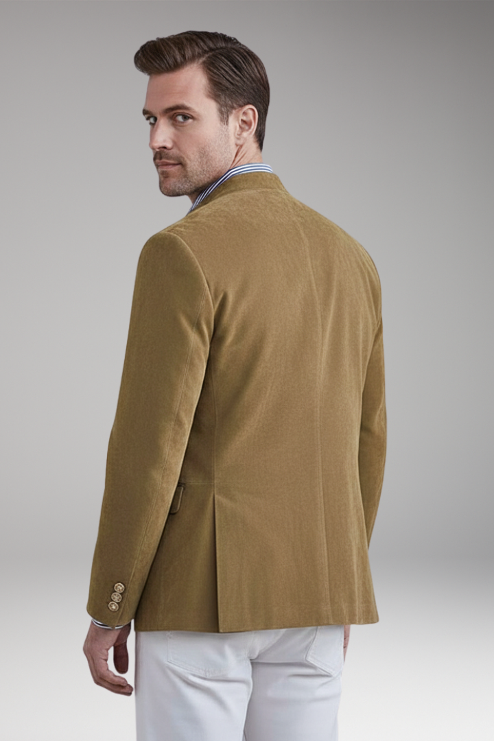 Men's Blazer Stand Collar Multi Pocket