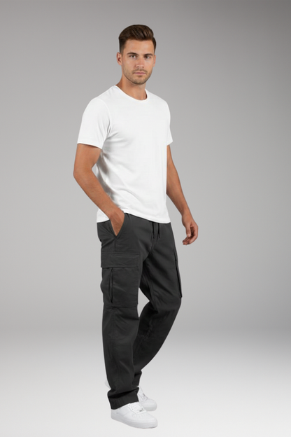 Men's Cargo Pants Drawstring Waist Multi Pocket