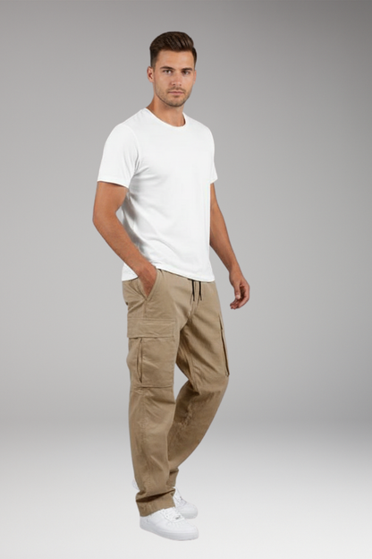 Men's Cargo Pants Drawstring Waist Multi Pocket