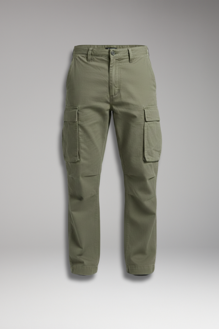 Men's Straight Fit Cargo Pants Multi-Pocket Design - 
Fashinoza