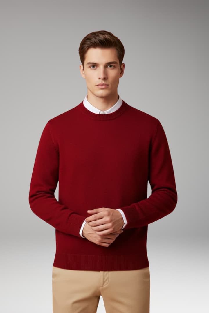 Men's Classic Knit Wool Sweater