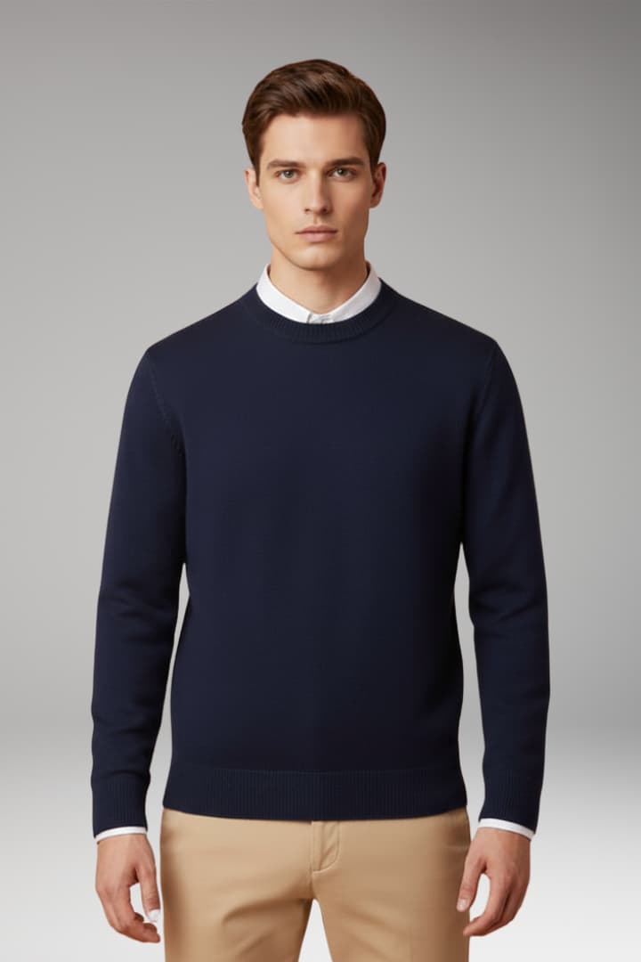 Men's Classic Knit Wool Sweater