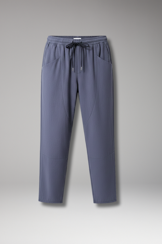 Men's Elastic Waist Cropped Pants Side Pockets - 
Fashinoza