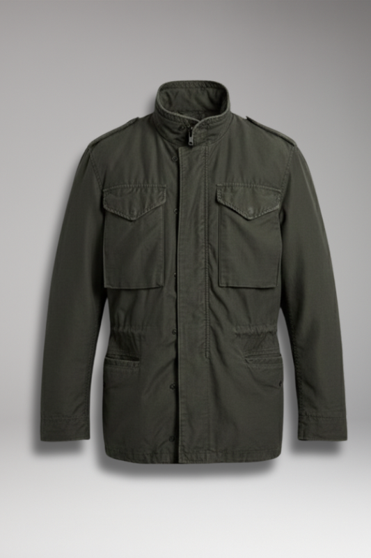 Men's Field Jacket Waterproof Snap Pockets - 
Fashinoza