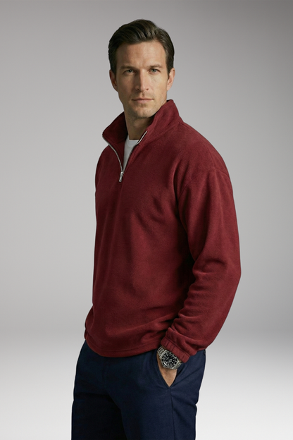 Men's Fleece Pullover Ribbed Cuffs