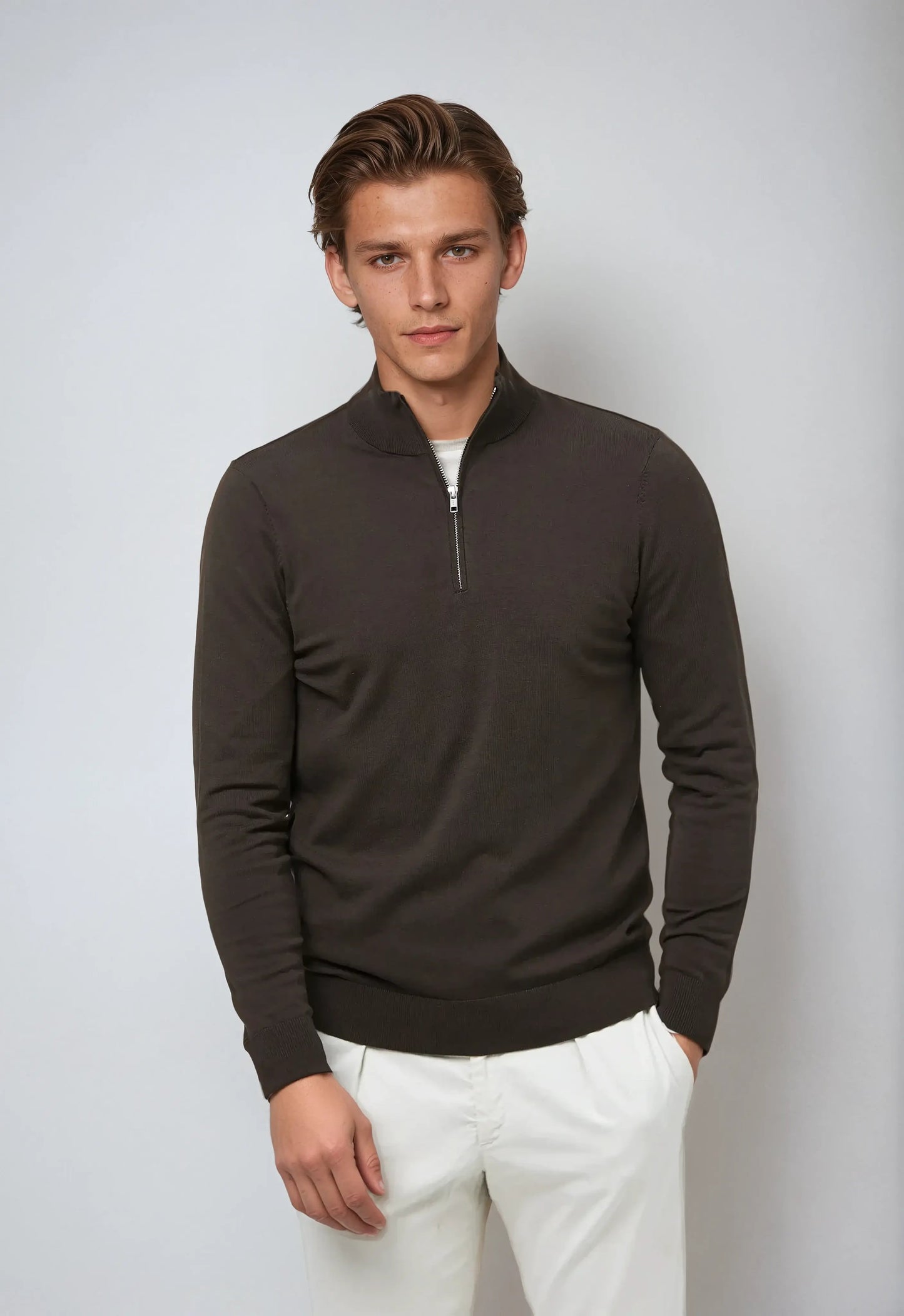George | Men’s Winter Classic Quarter Zip Knit Sweater