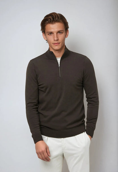 George | Men’s Winter Classic Quarter Zip Knit Sweater