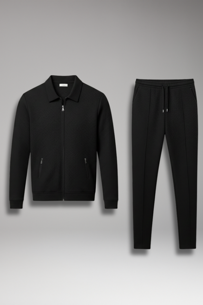 Men's Suit Jacket Pants Set Lapel Collar Waffle Texture - 
Fashinoza