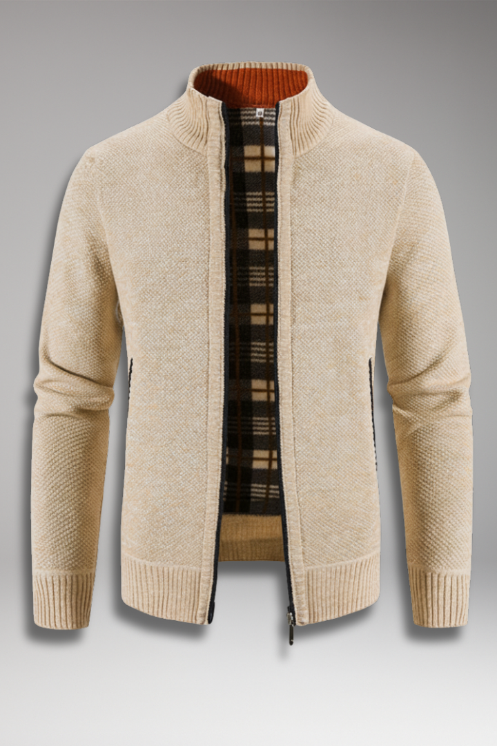Men's Zip Jacket Interior Patterned - 
Fashinoza