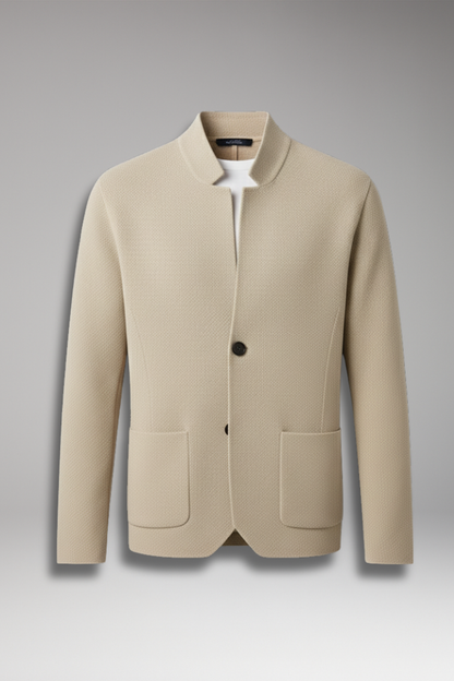 Men's Knit Cardigan Stand Collar Two Button - 
Fashinoza