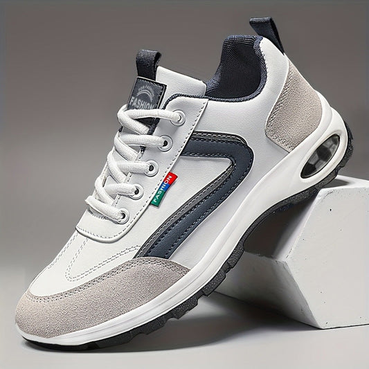 Men's Sneakers Faux Leather Breathable Anti-Slip Casual Walking Shoes