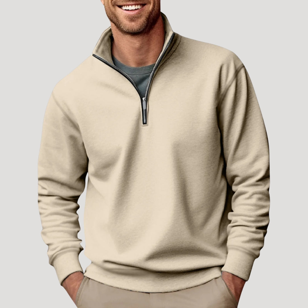 Anthony | Men’s Casual Quarter Zip Collar Sweatshirt