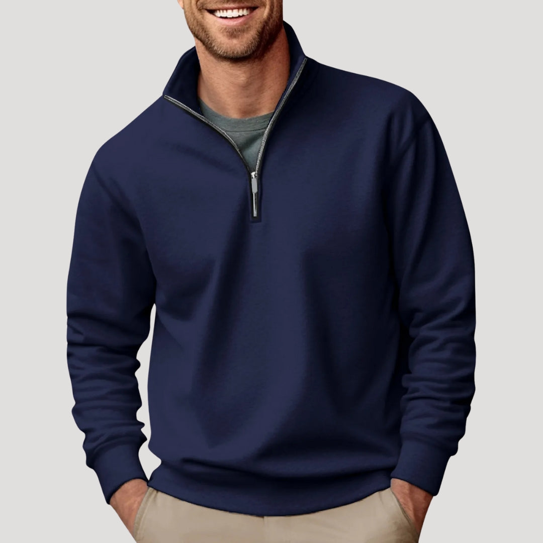 Anthony | Men’s Casual Quarter Zip Collar Sweatshirt