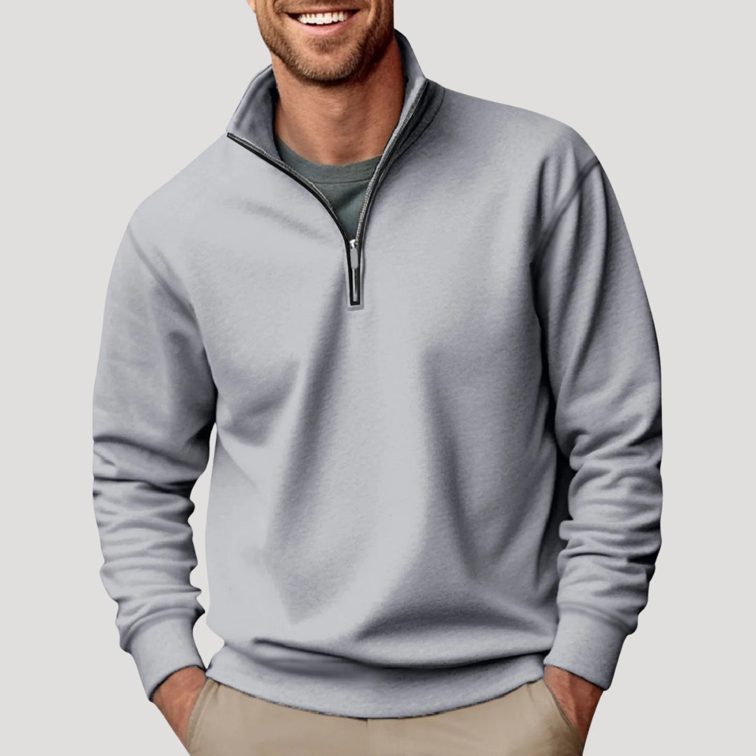 Anthony | Men’s Casual Quarter Zip Collar Sweatshirt