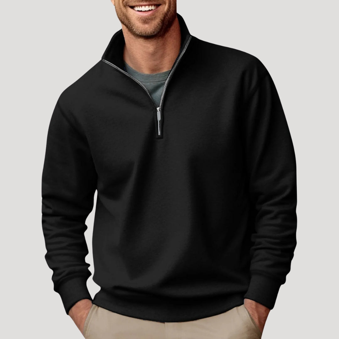 Anthony | Men’s Casual Quarter Zip Collar Sweatshirt