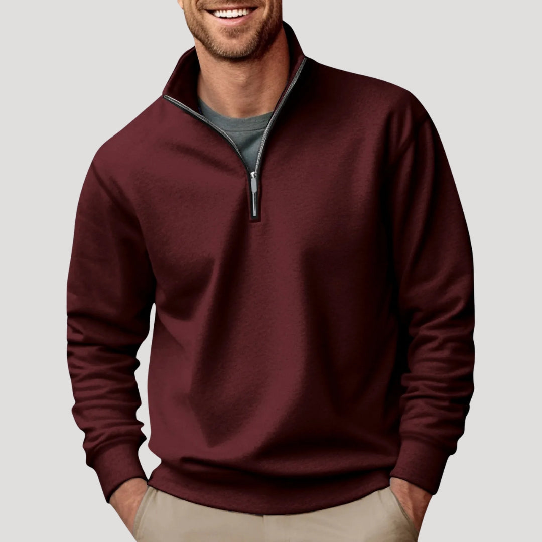 Anthony | Men’s Casual Quarter Zip Collar Sweatshirt