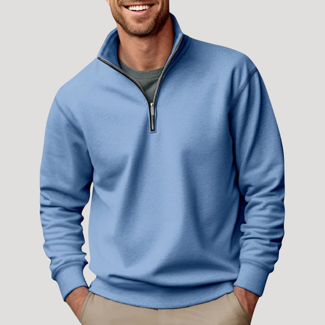 Anthony | Men’s Casual Quarter Zip Collar Sweatshirt