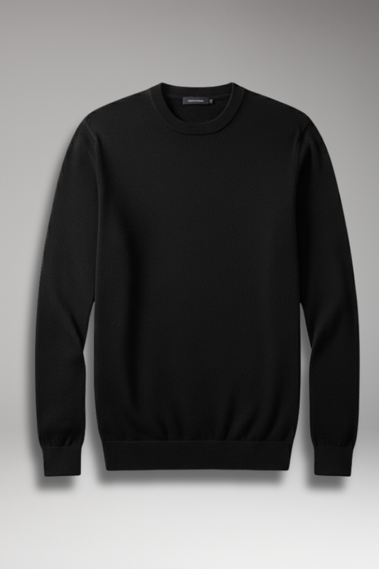 Men's Crew Neck Pullover Shirt Straight Hem - 
Fashinoza