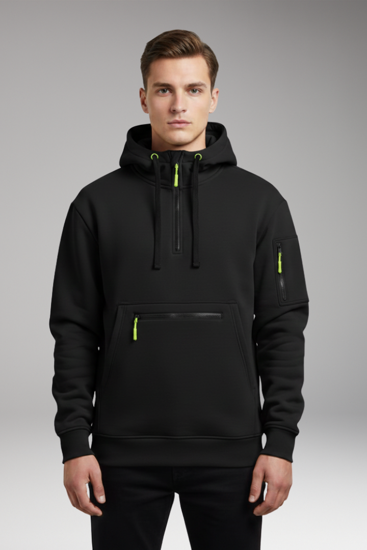 Men's Sports Hoodie Multiple Pockets Drawstring