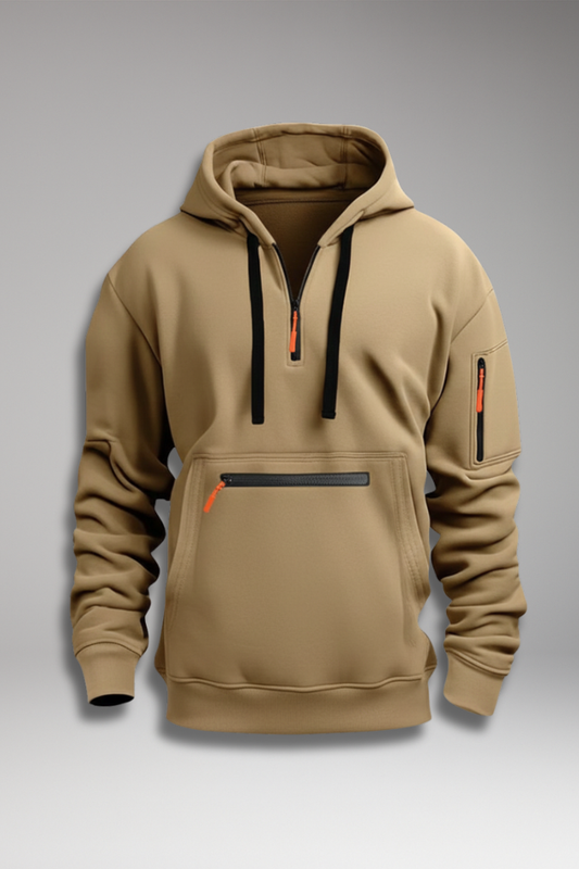 Men's Sports Hoodie Multiple Pockets Drawstring - 
Fashinoza