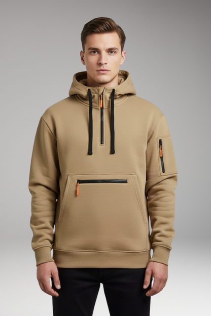 Men's Sports Hoodie Multiple Pockets Drawstring