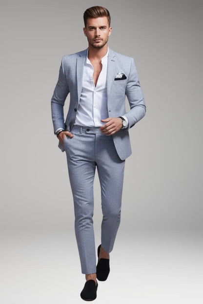 Men's Blazer Suit Set Straight Leg Pants