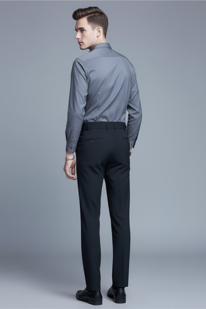 Men's Pleated Trousers With Adjustable Waist