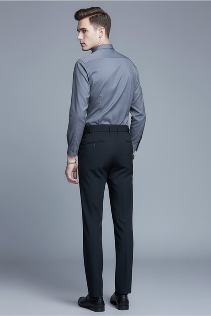 Men's Pleated Trousers With Adjustable Waist
