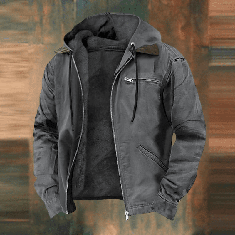 Greg | Men Summer Hooded Zip Front Jacket