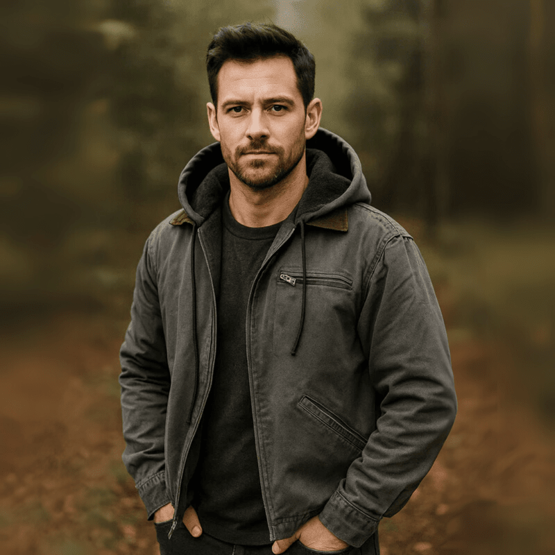Greg | Men Summer Hooded Zip Front Jacket