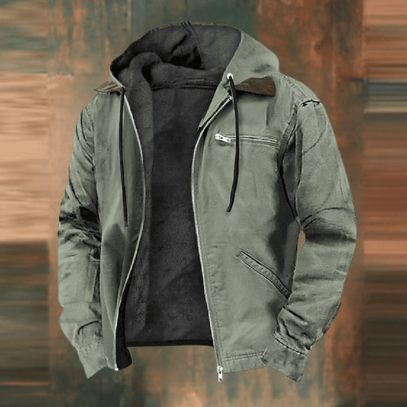 Greg | Men Summer Hooded Zip Front Jacket